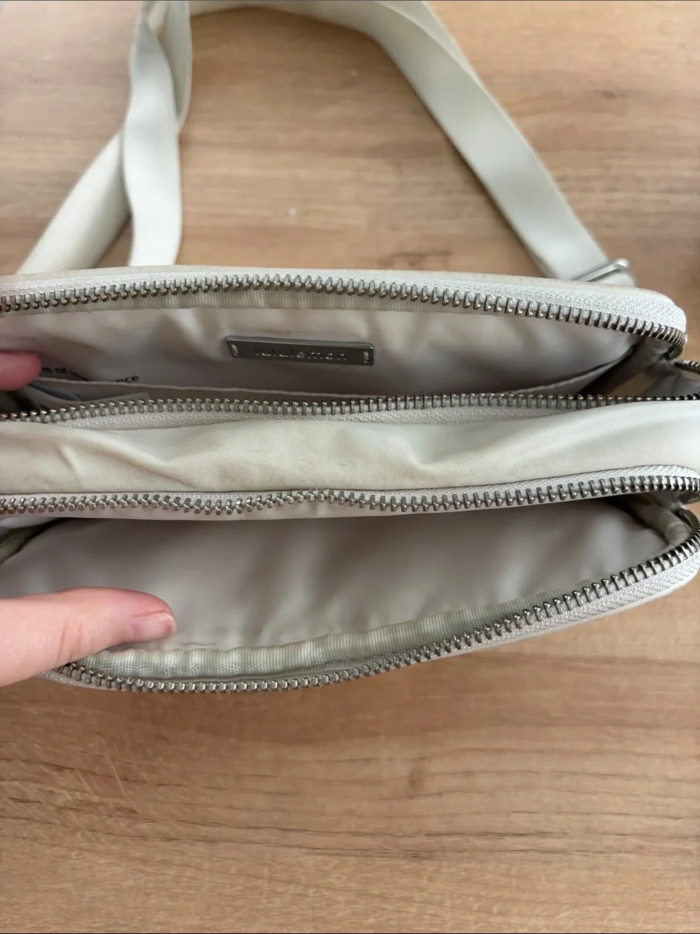 lululemon athletica Cream Crossbody Messenger Bag